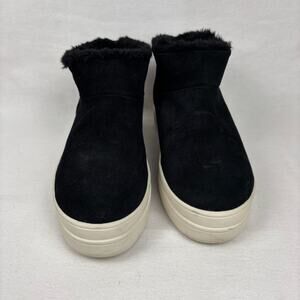 J/Slides Suede Nia women's pull on ankle boots black size 7